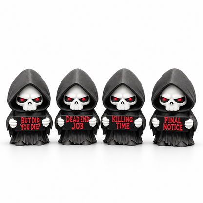 Funny Grim Reaper Figurine- Holidays with Attitude Halloween Decor for the Home or Office