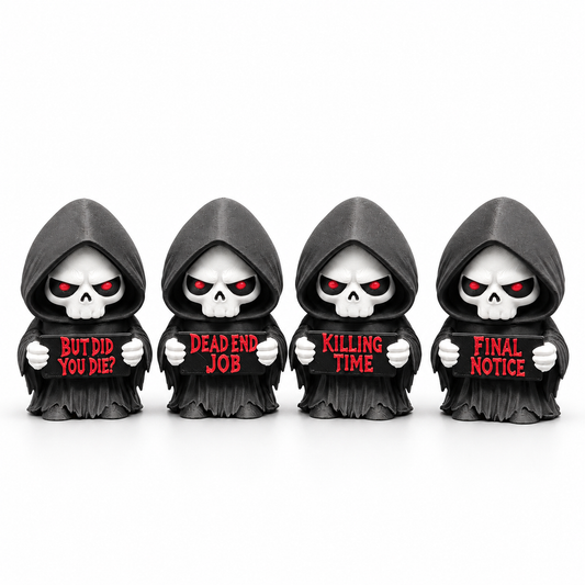 Funny Grim Reaper Figurine- Holidays with Attitude Halloween Decor for the Home or Office