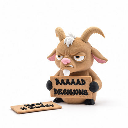 Grumpy Goat - Animals with Attitude Funny Animal Figurines for the Home or Office