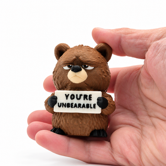 Grumpy Bear - Animals with Attitude Funny Animal Figurines for the Home or Office