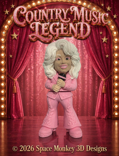 Country Music Legend Articulated Figurine – Country Music Inspired Showgirl Flexi Toy