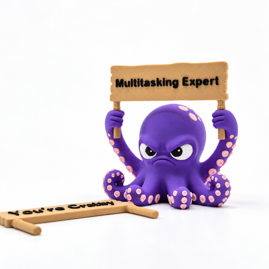 Sarcastic Octopus Figurine – Funny Desk Decor with Attitude
