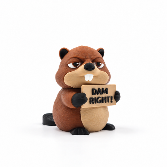 Sarcastic Beaver - Animals with Attitude Funny Animal Figurines for the Home or Office