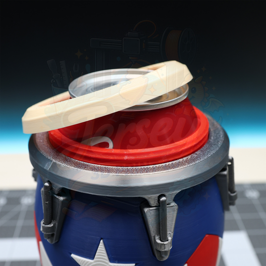 Puerto Rico Bongo Drums 12oz Can Holder with Screw On Lid
