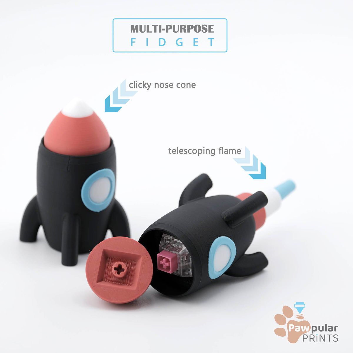 Space Explorer Fidget Clicker Sensory Toys by Pawpular Prints