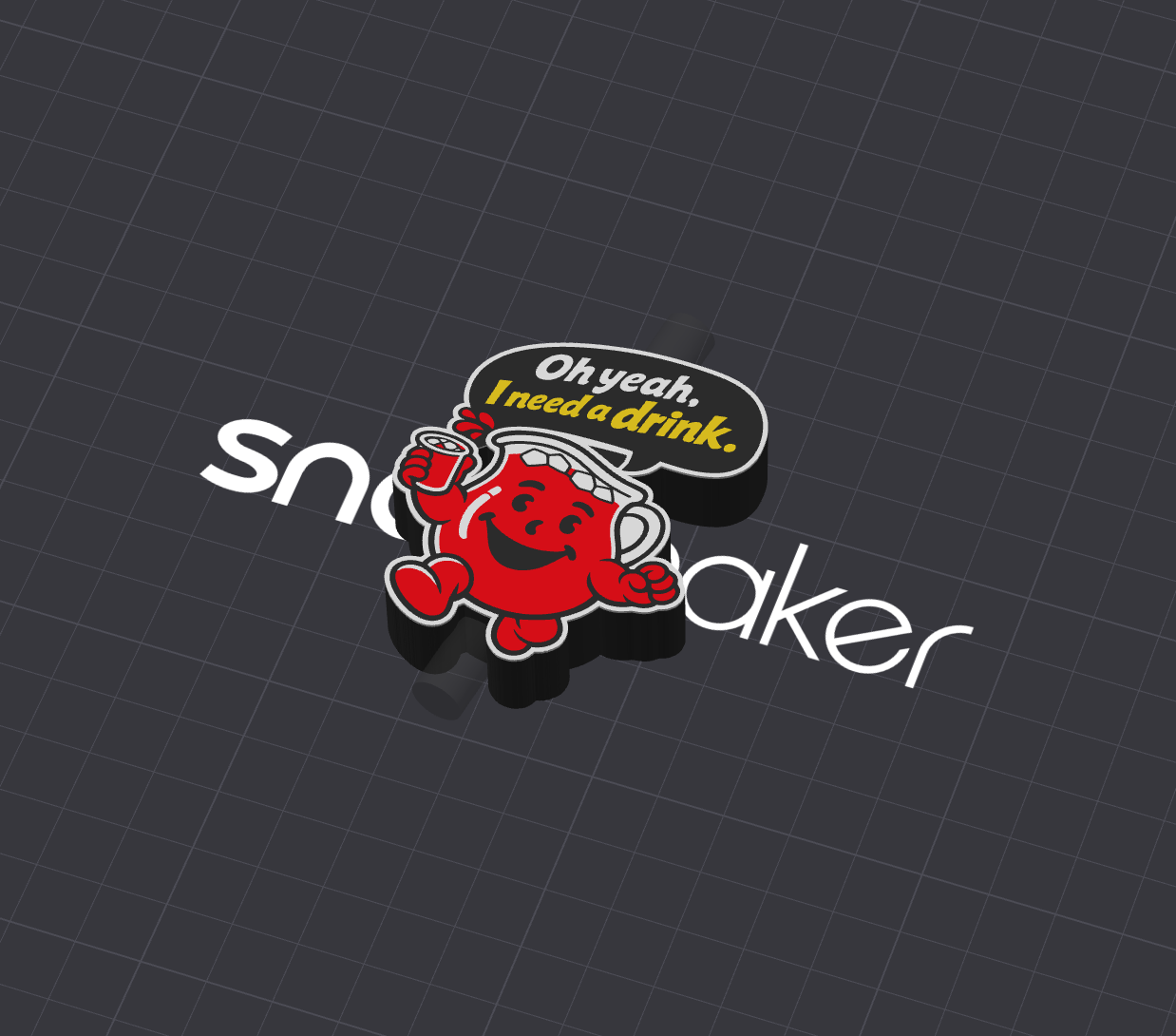 "Oh Yeah, I Need a Drink" Themed Straw Topper Digital Download - 3mf Orcaslicer