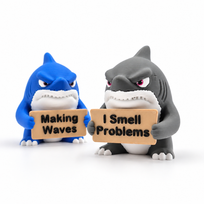 Sarcastic Shark - Animals with Attitude Funny Animal Figurines for the Home or Office