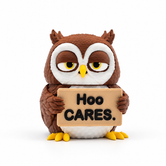 Careless Owl - Animals with Attitude Funny Animal Figurines for the Home or Office