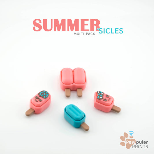 Summer 'Scicles Fidget Clicker Sensory Toys by Pawpular Prints