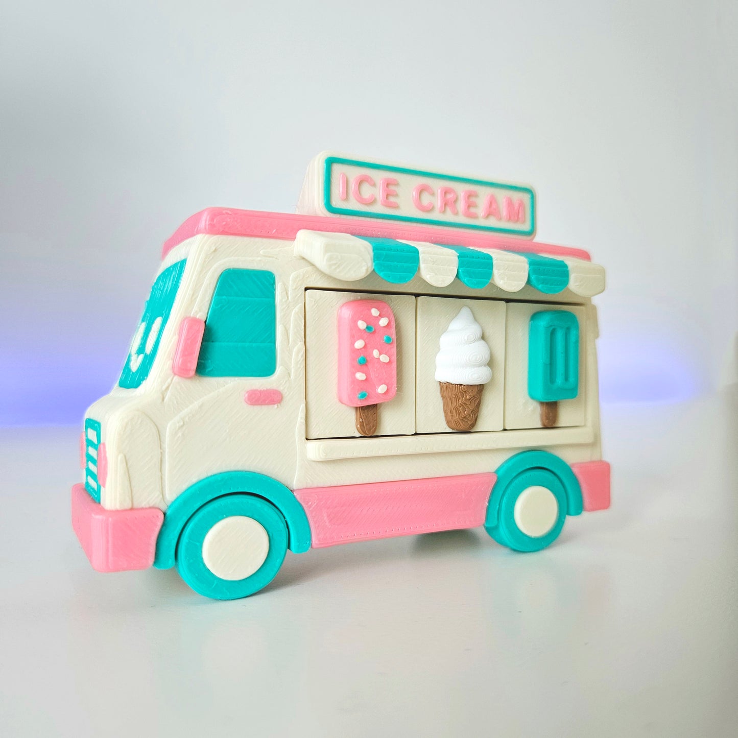 Ice Cream Truck Triple Fidget Clicker Sensory Toy by Clickers 3D Creations