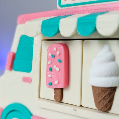 Ice Cream Truck Triple Fidget Clicker Sensory Toy by Clickers 3D Creations