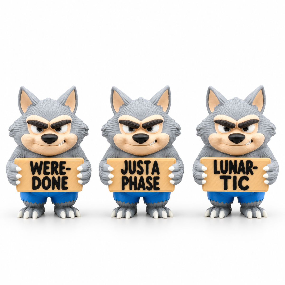 Funny Werewolf Figurine- Holidays with Attitude Halloween Decor for the Home or Office