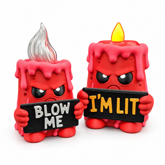 Sarcastic Candle Mini Desk Toy - Holidays with Attitude Halloween Decor for Home or Office