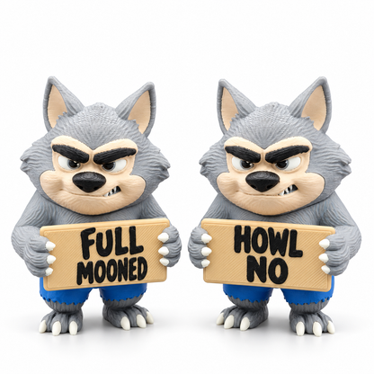 Funny Werewolf Figurine- Holidays with Attitude Halloween Decor for the Home or Office