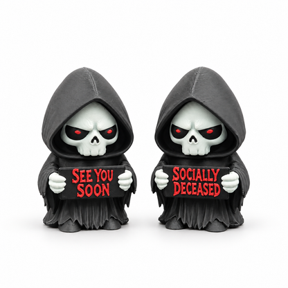 Funny Grim Reaper Figurine- Holidays with Attitude Halloween Decor for the Home or Office