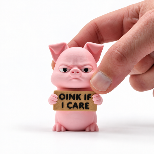 Miserable Pig - Animals with Attitude Funny Animal Figurines for the Home or Office