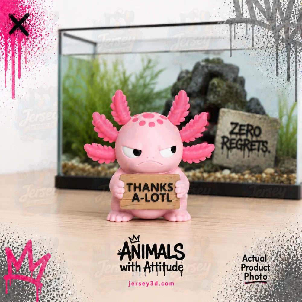 Axolotl Figurine - Animals with Attitude Adult Humor for the Home or Office