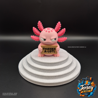 Sarcastic Axolotl - Animals with Attitude Funny Animal Figurines for the Home or Office