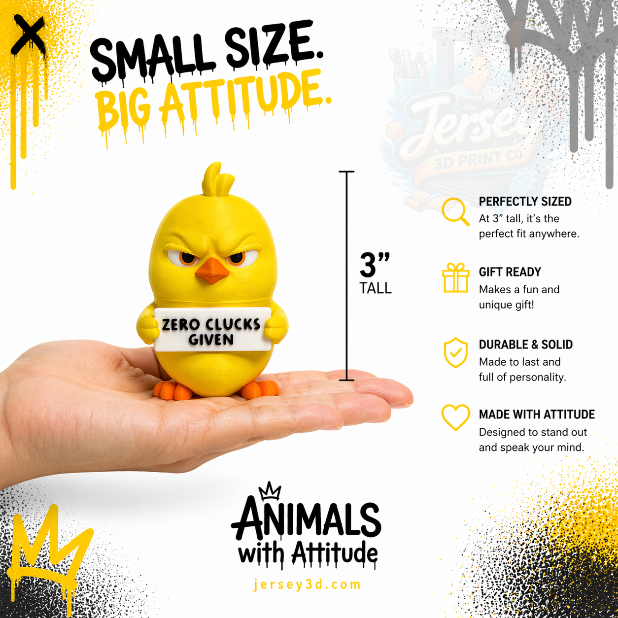 Baby Chick Figurine - Animals with Attitude Adult Humor for the Home and Office