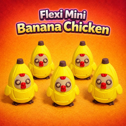 Banana Chicken Flexi Toy – 3D Printed Articulated Banana Chicken