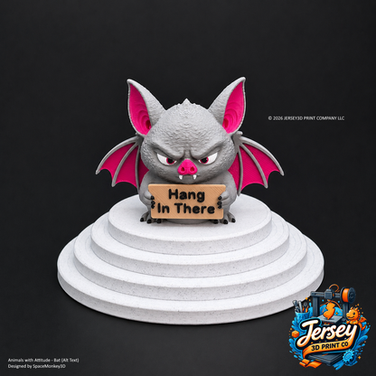 Sarcastic Bat Figurine - Animals with Attitude Funny Desk Toys for the Home or Office
