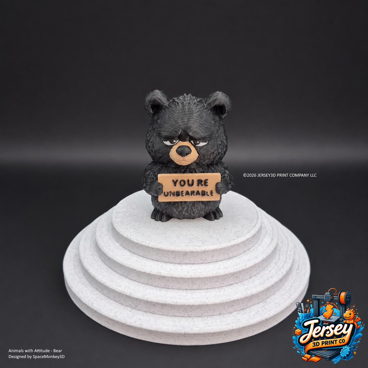 Grumpy Bear - Animals with Attitude Funny Animal Figurines for the Home or Office