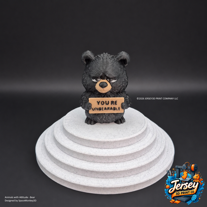 Grumpy Bear - Animals with Attitude Funny Animal Figurines for the Home or Office