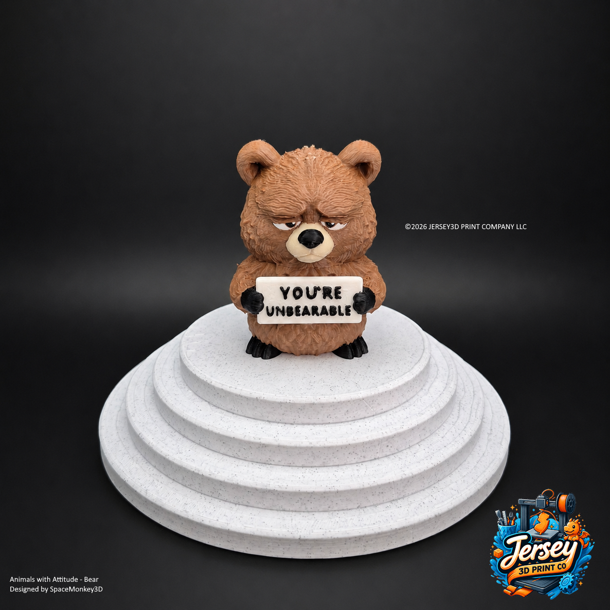 Grumpy Bear - Animals with Attitude Funny Animal Figurines for the Home or Office