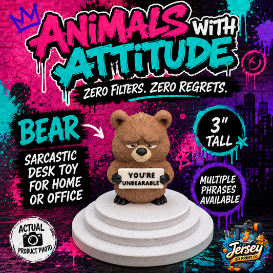 Grumpy Bear - Animals with Attitude Funny Animal Figurines for the Home or Office