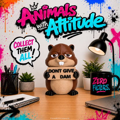 Sarcastic Beaver - Animals with Attitude Funny Animal Figurines for the Home or Office