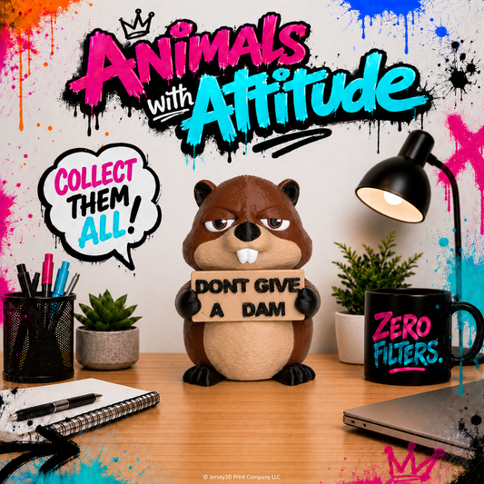 Sarcastic Beaver - Animals with Attitude Funny Animal Figurines for the Home or Office