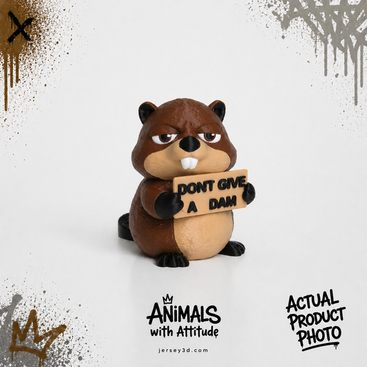 Sarcastic Beaver Figurine - Animals with Attitude Adult Humor for the Home or Office