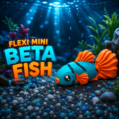 Beta Fish Flexi Toy – 3D Printed Articulated Mini Beta Fish