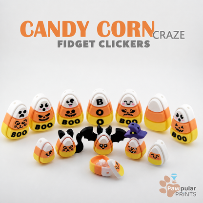 Candy Corn Craze Fidget Clicker Sensory Toys by Pawpular Prints