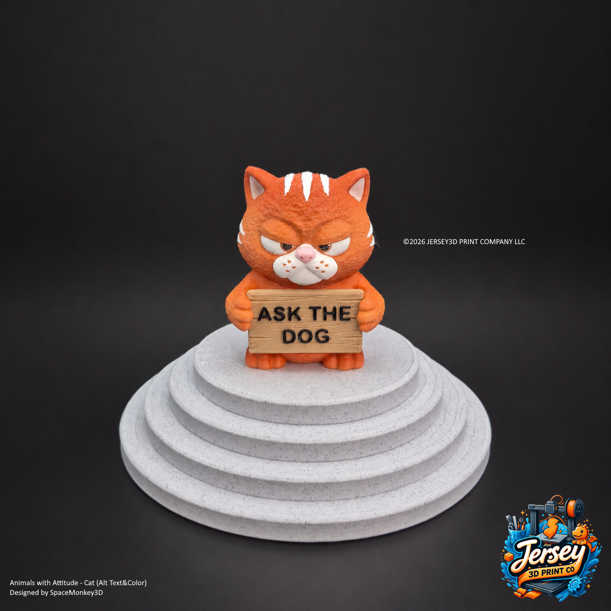 Grumpy Cat Desk - Animals with Attitude Funny Animal Figurines for the Home or Office