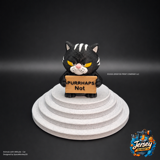Grumpy Cat Desk - Animals with Attitude Funny Animal Figurines for the Home or Office