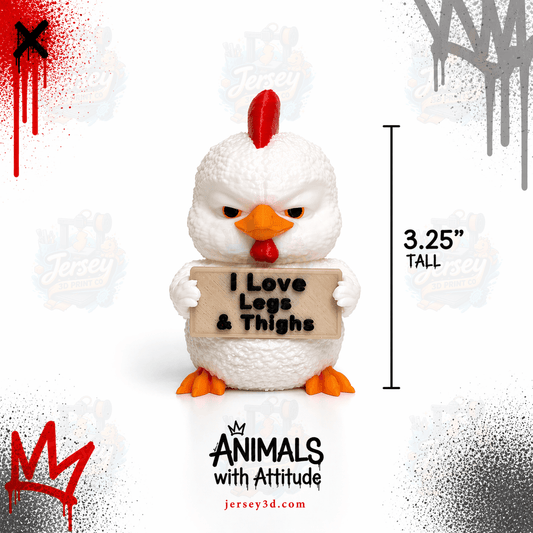 Sarcastic Chicken Figurine - Animals with Attitude Adult Humor for the Home or Office