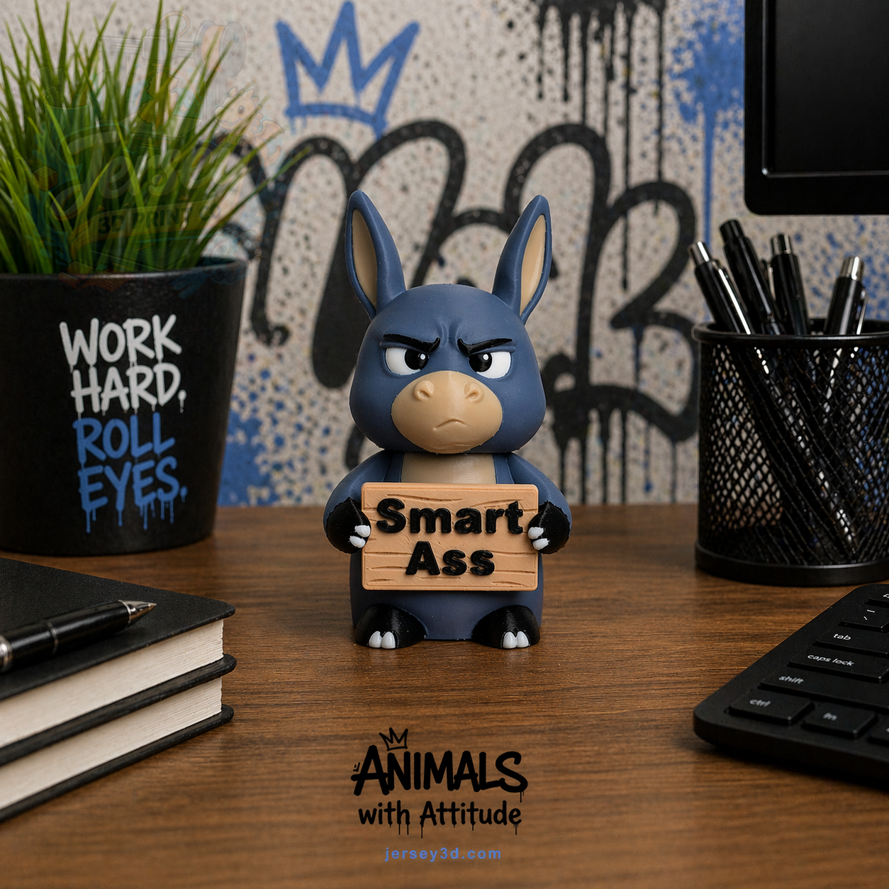 Annoyed Donkey Figurine - Animals with Attitude Adult Humor for the Home or Office