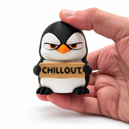 Grumpy Penguin - Animals with Attitude Funny Animal Figurines for the Home or Office