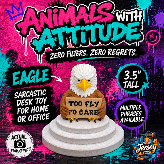 Sarcastic Eagle Figurine - Animals with Attitude Funny Desk Toys for the Home or Office
