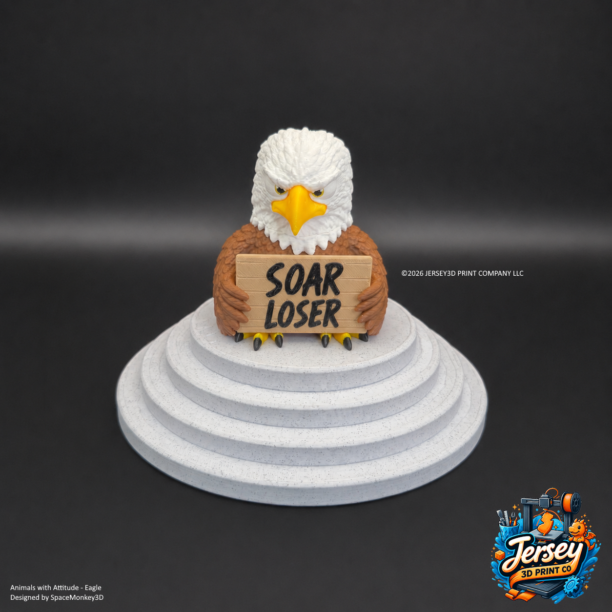 Sarcastic Eagle Figurine - Animals with Attitude Funny Desk Toys for the Home or Office