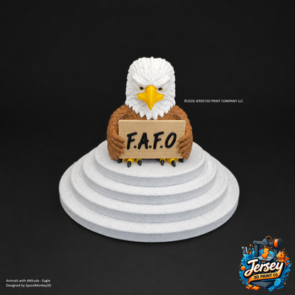 Sarcastic Eagle Figurine - Animals with Attitude Funny Desk Toys for the Home or Office
