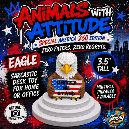 Special Edition Sarcastic Eagle Figurine - Animals with Attitude Funny Desk Toys for the Home or Office