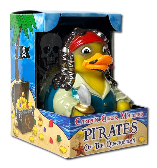 Celebriducks Captain Quack Mallard Rubber Duck — Collectible Duck in Gift Box