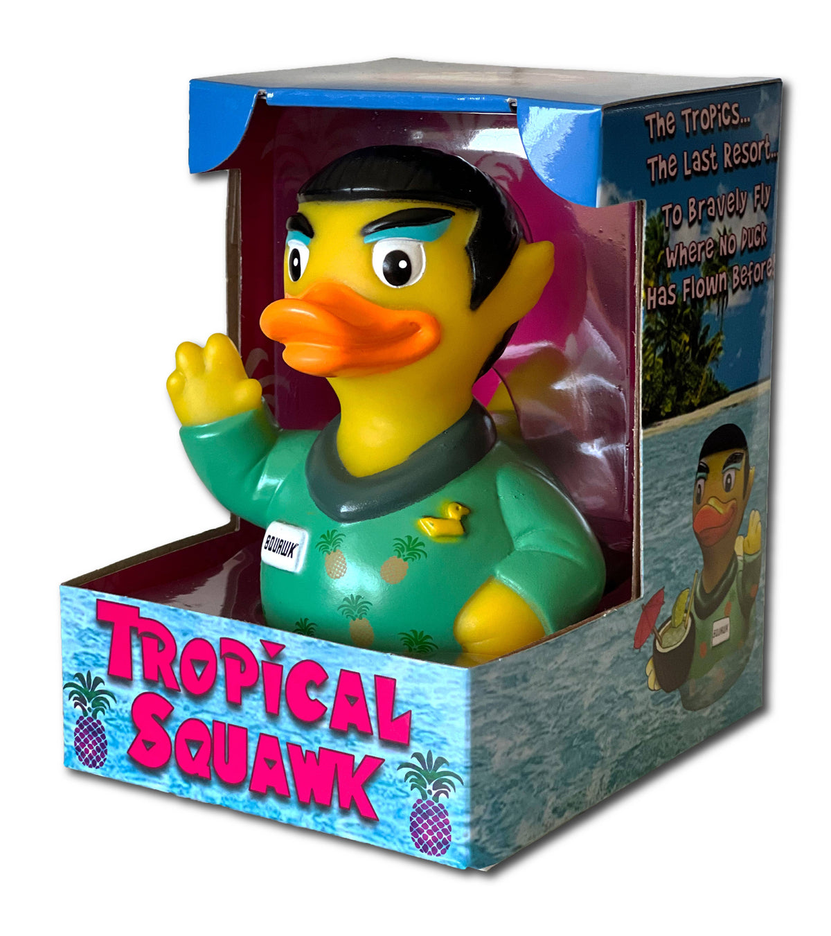 Celebriducks Tropical Squawk Rubber Duck — Collectible Duck in Gift Box