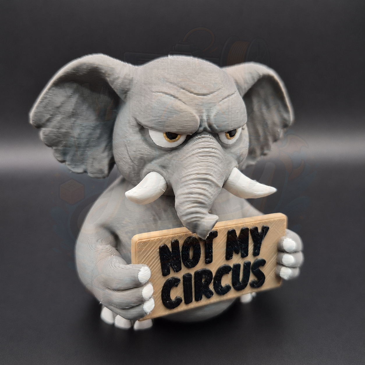 Sarcastic Elephant - Animals with Attitude Funny Animal Figurines for the Home or Office