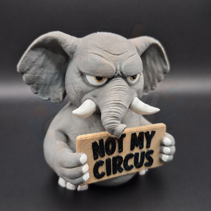 Sarcastic Elephant - Animals with Attitude Funny Animal Figurines for the Home or Office