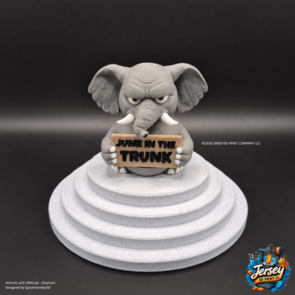 Sarcastic Elephant - Animals with Attitude Funny Animal Figurines for the Home or Office