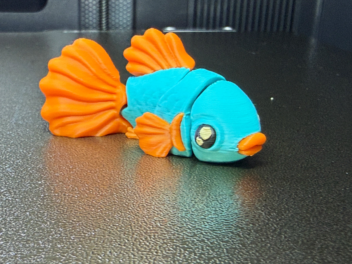 Beta Fish Flexi Toy – 3D Printed Articulated Mini Beta Fish