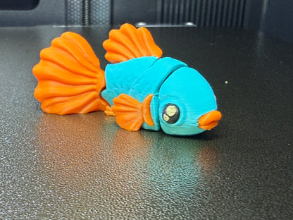 Beta Fish Flexi Toy – 3D Printed Articulated Mini Beta Fish